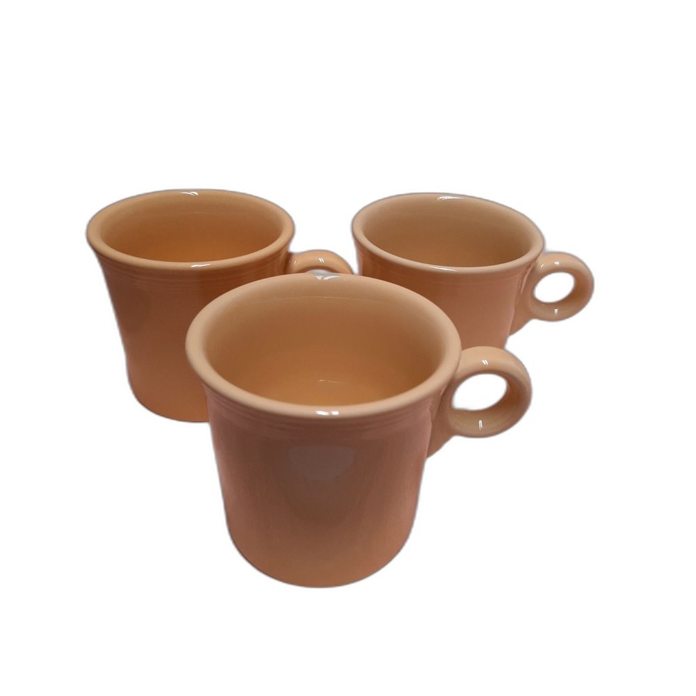 Set of 3 Fiesta Fiestaware Yellow Coffee Tea Mugs Cups HLC Post 86 Retired Color